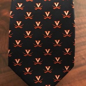 Vintage UVA Virginia handmade silk necktie tie